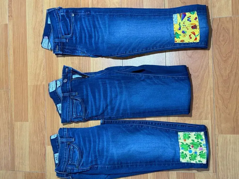 Lucky Brand Brook Skinny Jeans with Hand-Sewn Patterned Patches